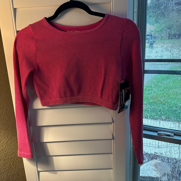 Suzette Collection Pink Ribbed Top - Picture 1 of 4